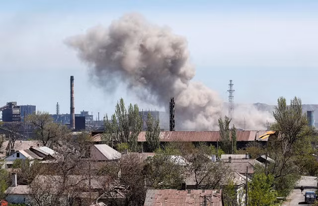 Nhà máy thép Azovstal ở Mariupol.