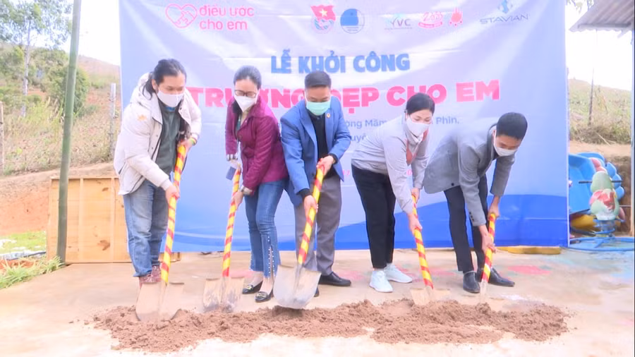 Điểm trường Pú Đao là “Trường đẹp cho em” thứ 100 được khởi công xây dựng tại Điện Biên.