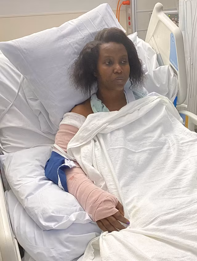 Hình ảnh bà Martine Moise tại bệnh viện ở Florida, Mỹ.