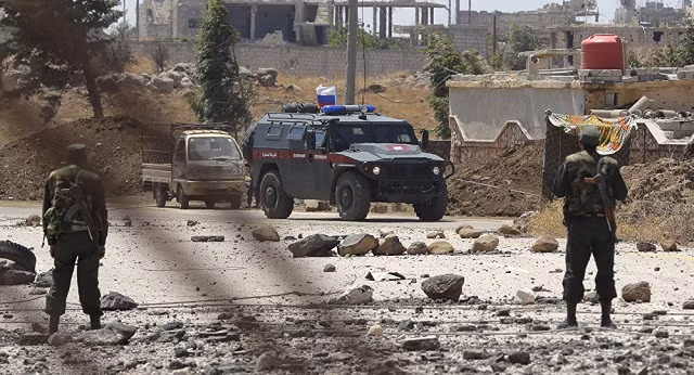 Xe chở quân cảnh Nga tại Syria