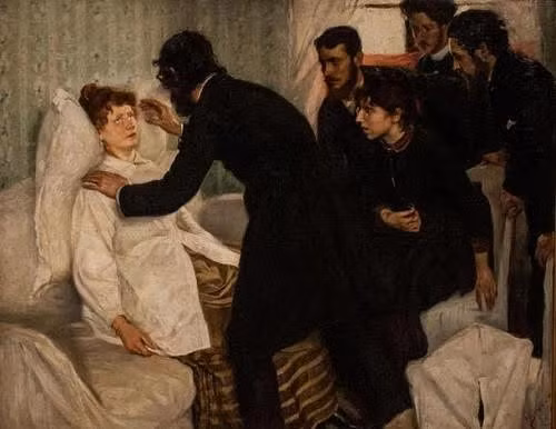 Hình mô tả một buổi thực hiện thôi miên tìm lại kiếp trước của Richard Bergh năm 1887. Ảnh: Wikimedia Commons luan-hoi-chuyen-kiep-duoi-goc-nhin-khoa-hoc-2
