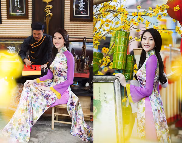 Đặng Thu Thảo đẹp mê hồn với áo dài đón xuân sang