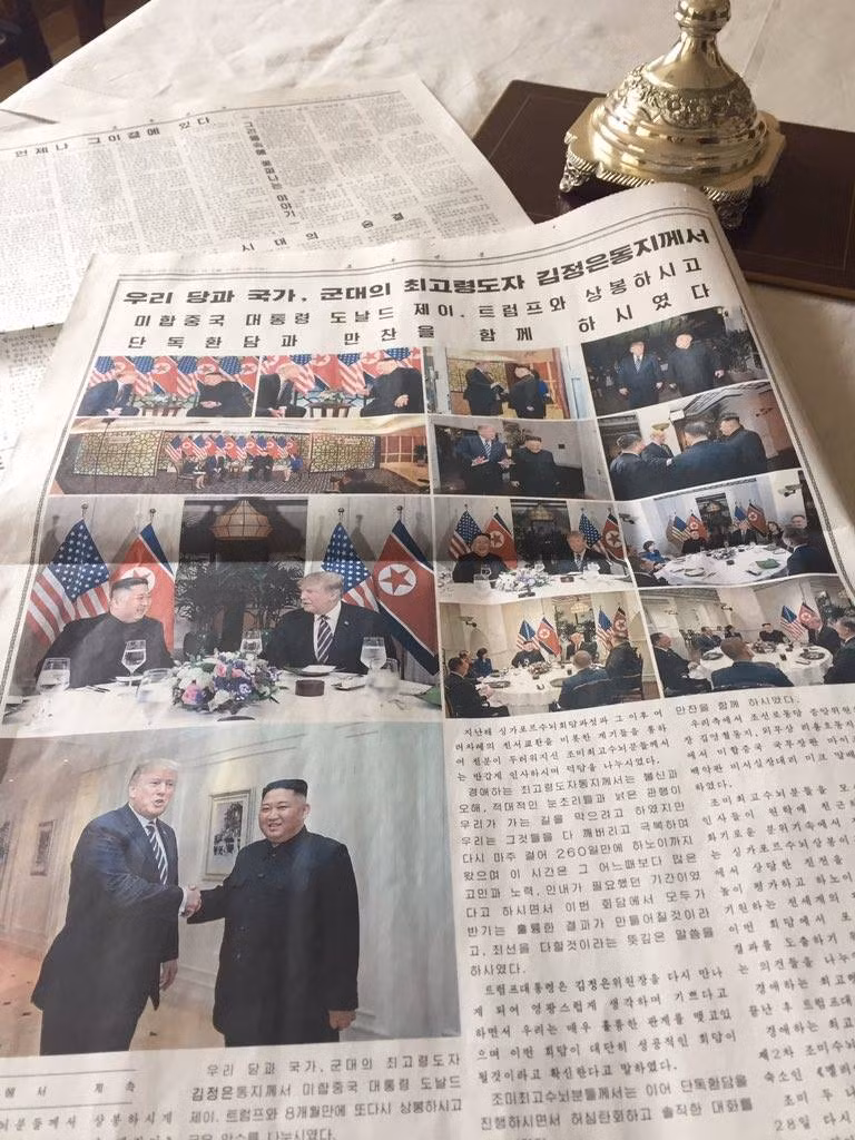 Báo Triều Tiên đưa tin về cuộc gặp giữa Chủ tịch Kim và TT Trump tại Hà Nội