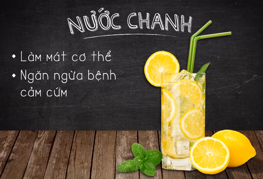 Thường xuyên uống nước chanh có thể giữ cơ thể mát mẻ, ngăn ngừa các chứng bệnh cảm, cúm mùa hè. Vitamin C trong chanh giúp nhiệt độ cơ thể ổn định, hydrat và chất chống oxy hóa giúp bạn cảm thấy tràn đầy sinh lực trong ngày hè oi bức. Thường xuyên uống nước chanh có thể giữ cơ thể mát mẻ, ngăn ngừa các chứng bệnh cảm, cúm mùa hè. Vitamin C trong chanh giúp nhiệt độ cơ thể ổn định, hydrat và chất chống oxy hóa giúp bạn cảm thấy tràn đầy sinh lực trong ngày hè oi bức.