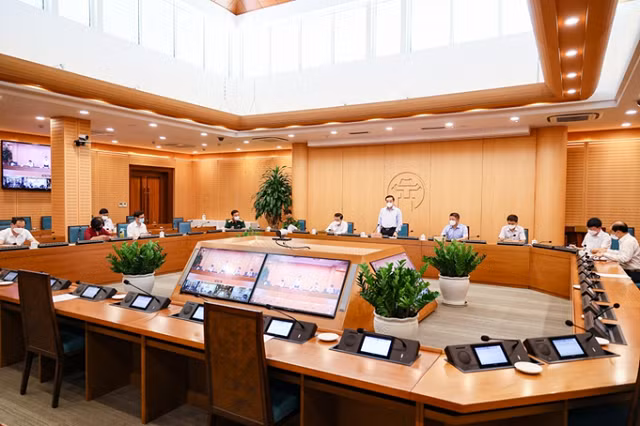 Toàn cảnh cuộc họp trực tuyến.