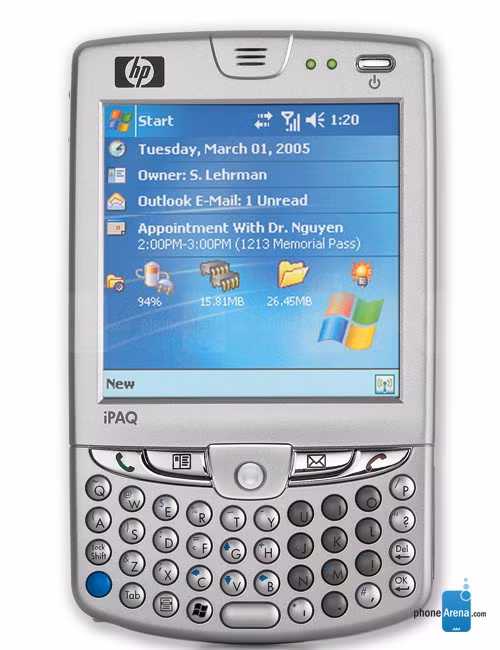 HP iPAQ hw6500: trong thập kỷ trước, HP đã cho ra mắt khá nhiều các thiết bị di động trên nền tảng Windows Mobile. Các phiên bản iPAQ hw6500 (bao gồm có và không có camera sau) được ra mắt vào năm 2005. iPAQ được sản xuất bởi HTC, có màn hình vuông 3 inch, độ phân giải 240x240 pixe với bàn phím QWERTY. 