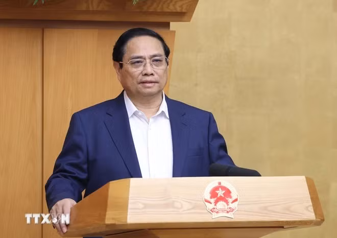 Thủ tướng Phạm Minh Chính chủ trì Phiên họp Chính phủ chuyên đề xây dựng pháp luật tháng 4. (Ảnh: Dương Giang/TTXVN) Thủ tướng Phạm Minh Chính chủ trì Phiên họp Chính phủ chuyên đề xây dựng pháp luật tháng 4. (Ảnh: Dương Giang/TTXVN)