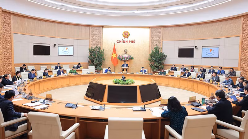 Thủ tướng Phạm Minh Chính chủ trì phiên họp. (Ảnh: Dương Giang/TTXVN)