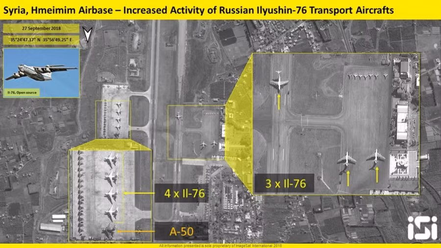 Ảnh vệ tinh tiết lộ Nga tăng cường lượng máy bay lớn tại Syria
