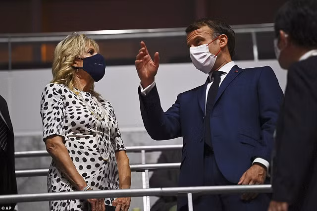 Vợ chồng Tổng thống Pháp Macron.