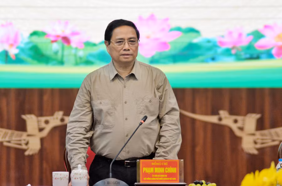 Thủ tướng Chính phủ Phạm Minh Chính phát biểu chỉ đạo.