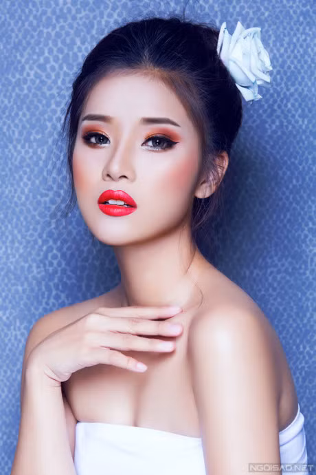 Ngam Hoang Yen Chibi xinh dep khac thuong voi kieu trang diem tong cam - Anh 7