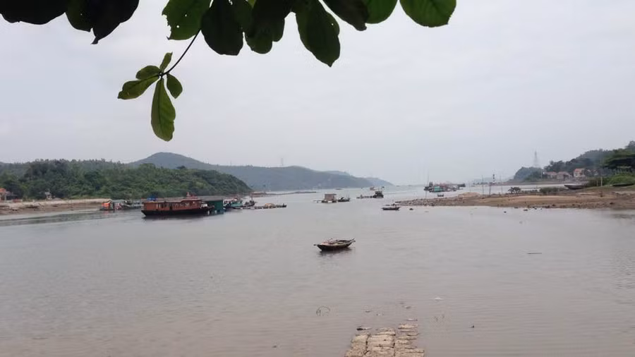 Một góc xã đảo Thắng Lợi.