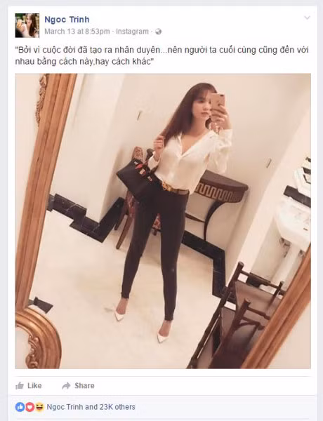 Lan dan tinh ai, Ngoc Trinh do tai chu 