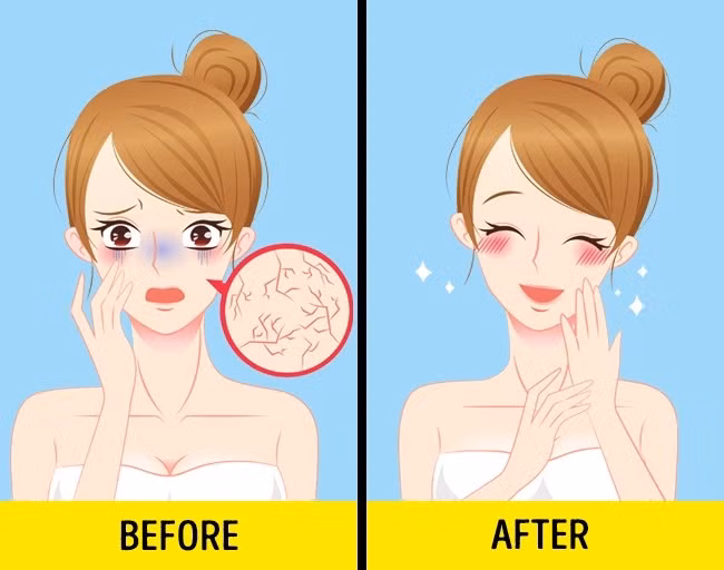 Trước và sau khi uống nước dừa Trước và sau khi uống nước dừa