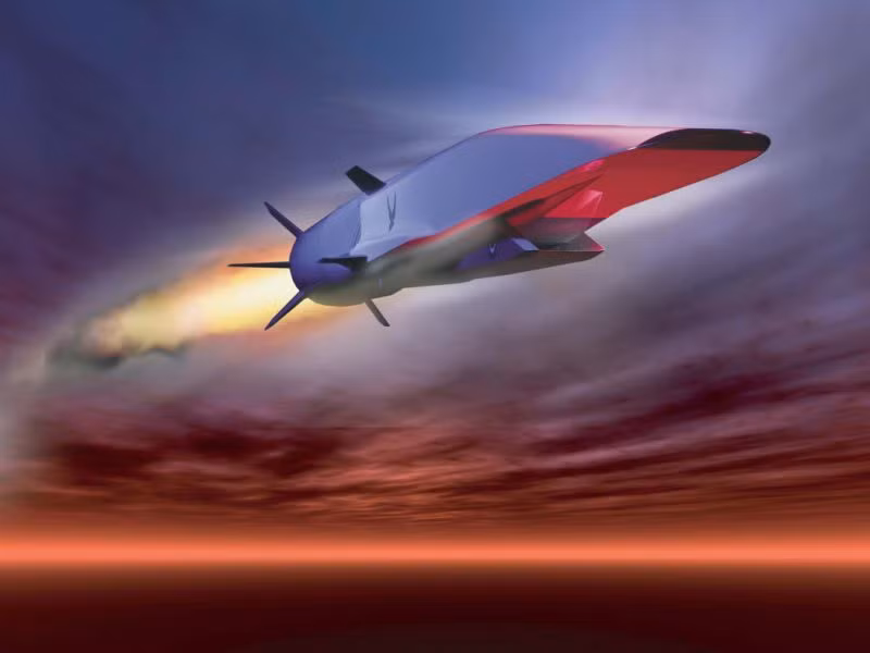 X-51A Waverider, nguyên mẫu của một tên lửa siêu thanh. Nó được thiết kế để tăng tốc lên khoảng 12.400km/h. Ảnh đồ họa của Không lực Mỹ 