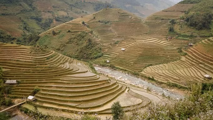 Ẩn mình trong tỉnh Lai Châu với dân cư thưa thớt ở phía tây bắc Việt Nam, ruộng bậc thang Than Uyên đẹp nhất trong mùa thu hoạch chè từ tháng 9 đến tháng 11.
