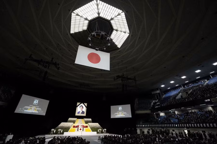 Lễ quốc tang cố Thủ tướng Nhật Bản Abe Shinzo diễn ra tại Lễ đường Nippon Budokan.