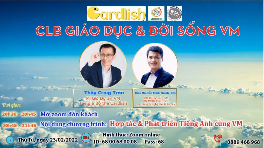 1 buổi học Zoom chương trình học Tiếng Anh nền tảng miễn phí.