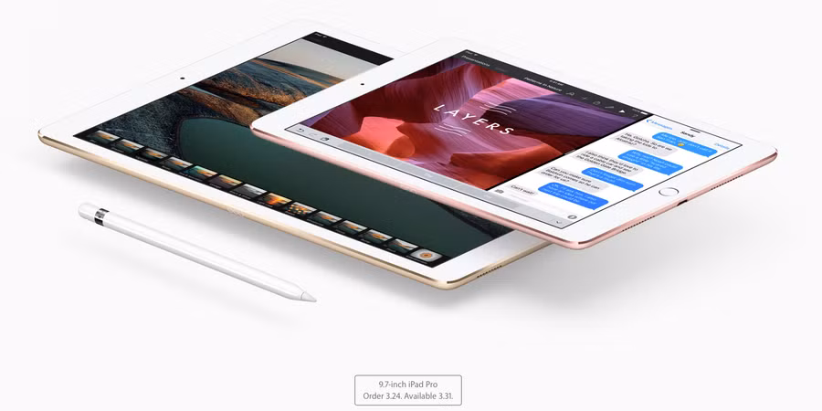 iPad Pro 9,7 inch và iPad Pro 12,9 inch. Ảnh: Pocket-lint. iPad Pro 9,7 inch và iPad Pro 12,9 inch. Ảnh: Pocket-lint.