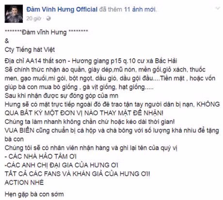 Nghe si Viet dong loat keu goi cong dong chung suc ung ho mien Trung - Anh 5