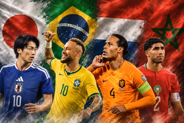 Nhật Bản sớm chạm trán Brazil ngay vòng 1/32 World Cup 2026