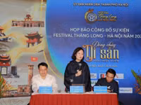 Ban tổ chức thông tin tại họp báo Festival Thăng Long - Hà Nội lần thứ II năm 2026. 