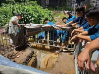 Khu vực hiện trường nơi xảy ra sự việc. (Ảnh: Lan Anh)