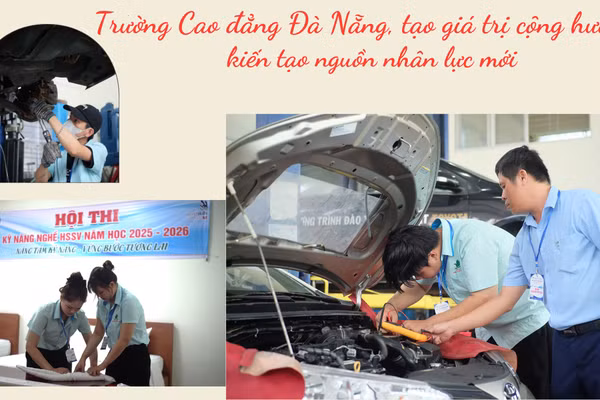 Sinh viên Trường Cao đẳng Đà Nẵng trong giờ thực hành.