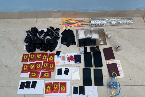 Tang vật thu giữ tại hiện trường. Ảnh: Công an