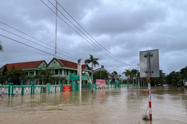 Mưa lớn những ngày qua gây ngập lụt nặng tại Đà Nẵng. 