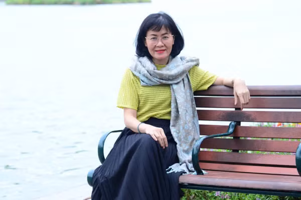 Nhà báo Huỳnh Thị Bích Hà, Báo và Phát thanh - Truyền hình Quảng Ngãi. Ảnh: NVCC