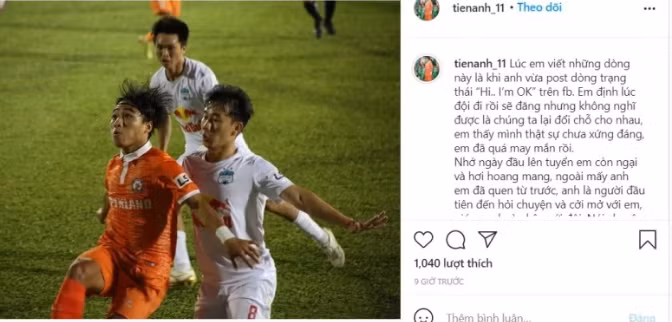 Trần Minh Vương đã lỡ hẹn với trận đấu gặp Saudi Arabia do chấn thương
