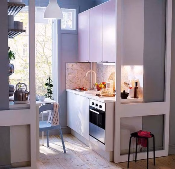 bếp nhỏ, thiết kế căn bếp, thiết kế phòng bếp