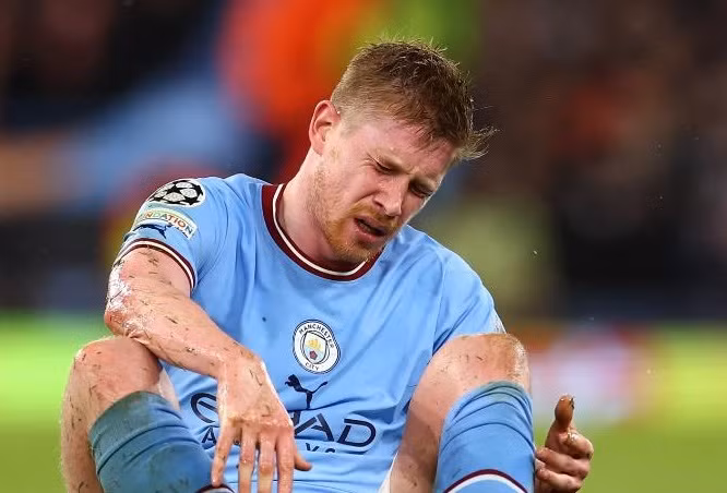 Kevin De Bruyne gặp chấn thương nặng ở trận chung kết Cúp C1 châu Âu.
