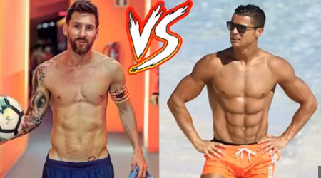  Chiêm ngưỡng thân hình 6 múi của Messi và Ronaldo