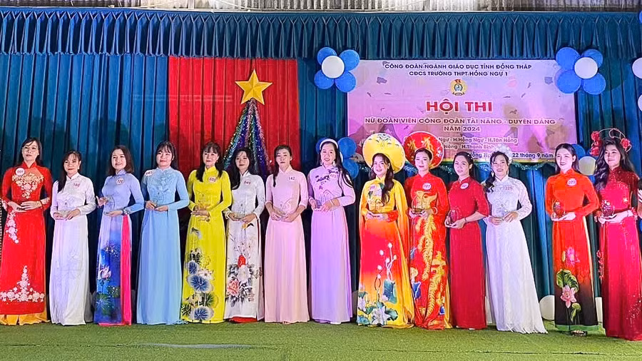Các thí sinh Cụm CĐCS số 1 tham gia tranh tài.
