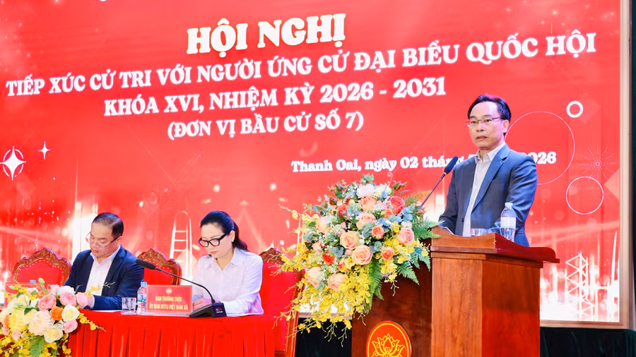 Quyền Bộ trưởng Hoàng Minh Sơn tiếp xúc cử tri, ứng cử ĐBQH khóa XVI