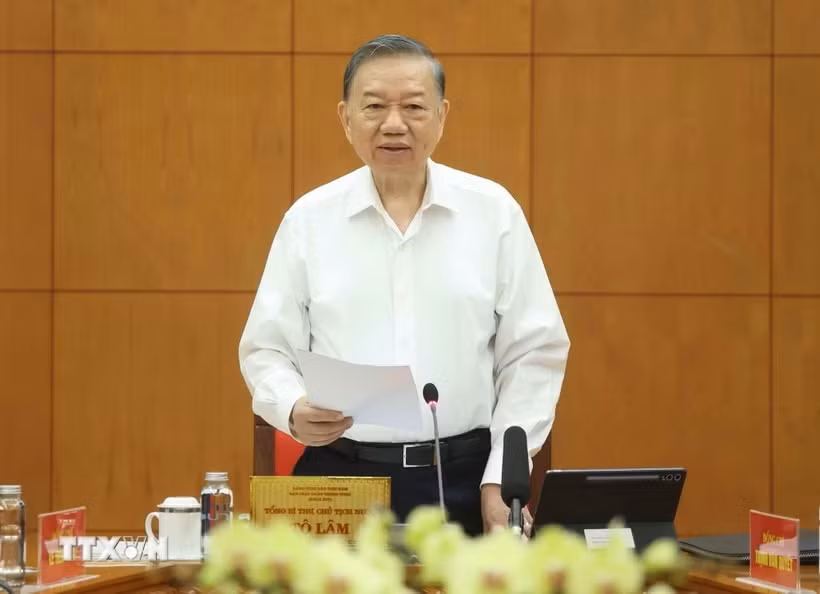 Tổng Bí thư, Chủ tịch nước Tô Lâm phát biểu chỉ đạo. Ảnh: Thống Nhất/TTXVN