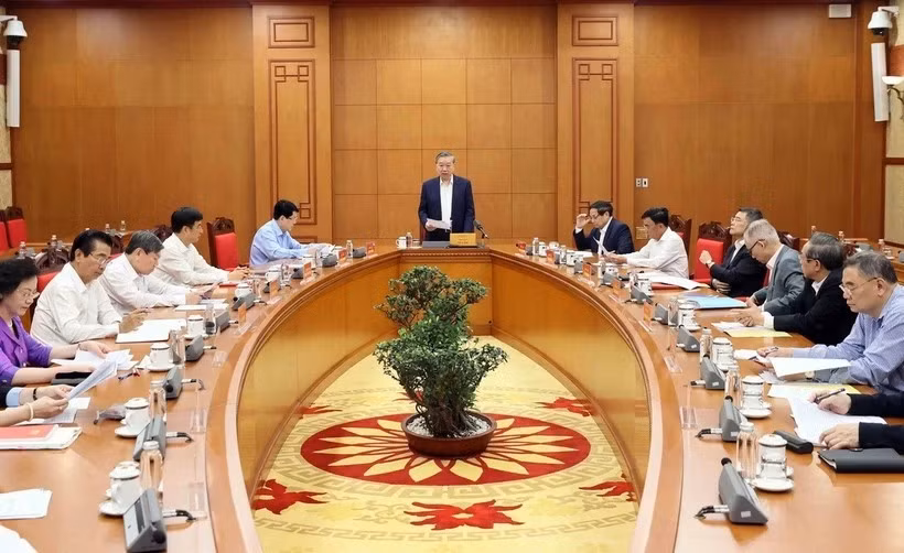 Tổng Bí thư Tô Lâm, Trưởng Tiểu ban Nhân sự Đại hội XIV của Đảng. (Ảnh: An Đăng/TTXVN)