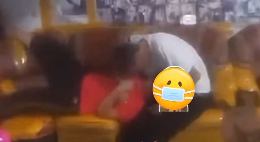Bé gái nghi bị người đàn ông cưỡng hôn, đụng chạm cơ thể. (Ảnh cắt từ clip)