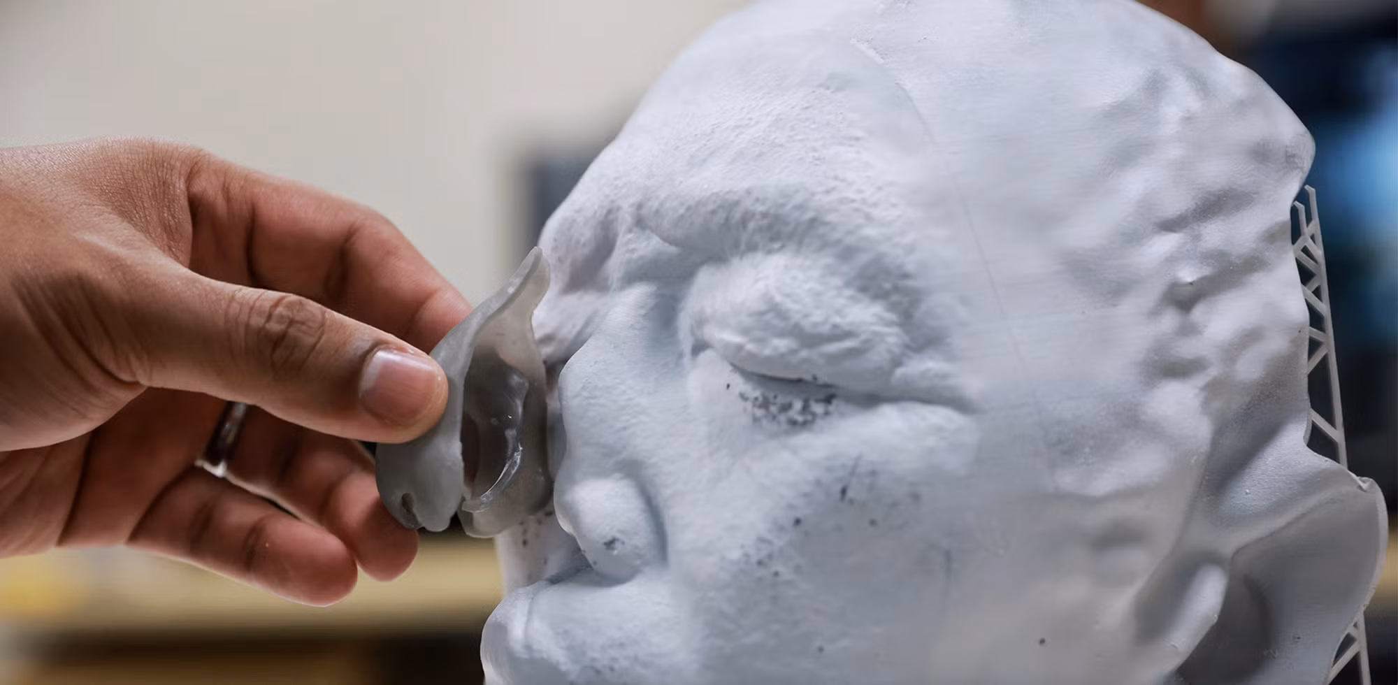 Bản in 3D của ông J.F. Lian. Ảnh: The Straits Times