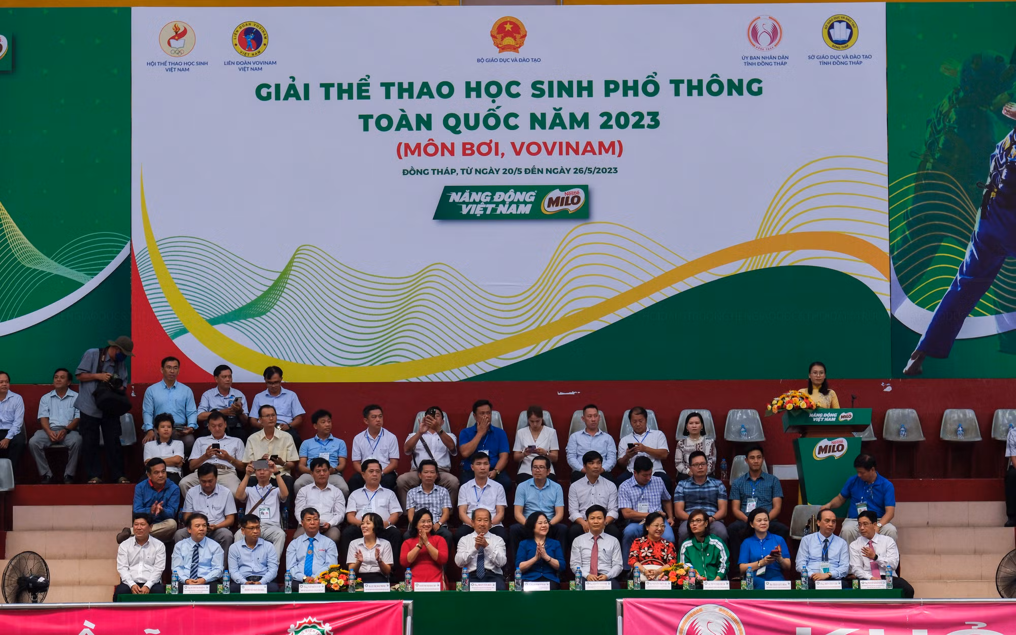 Bộ GD&ĐT khai mạc Giải thể thao học sinh phổ thông toàn quốc năm 2023 môn Vovinam và Bơi lội.
