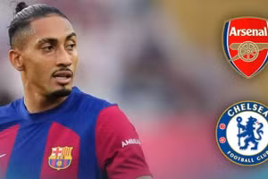 Raphinha được đồn đoán sắp rời Barca.