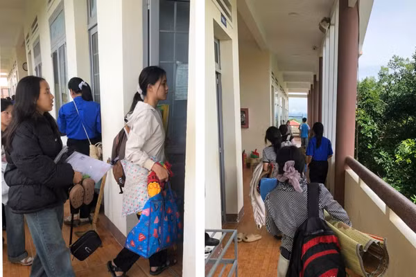 Học sinh các xã vùng sâu Yang Mao, Cư Pui tập trung tại điểm lưu trú.