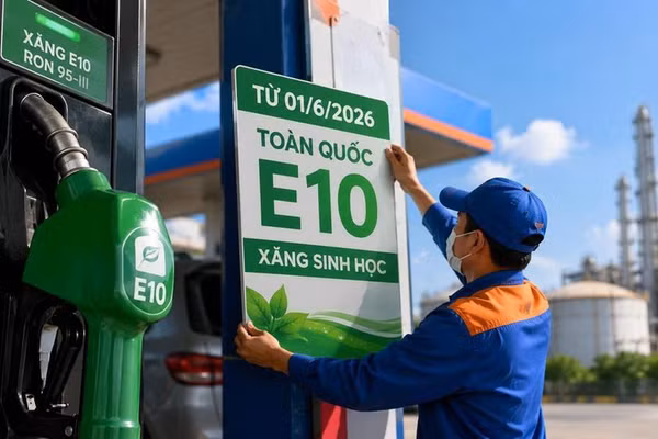 Xăng sinh học E10 chính thức phủ sóng toàn quốc từ ngày 1/6/2026.