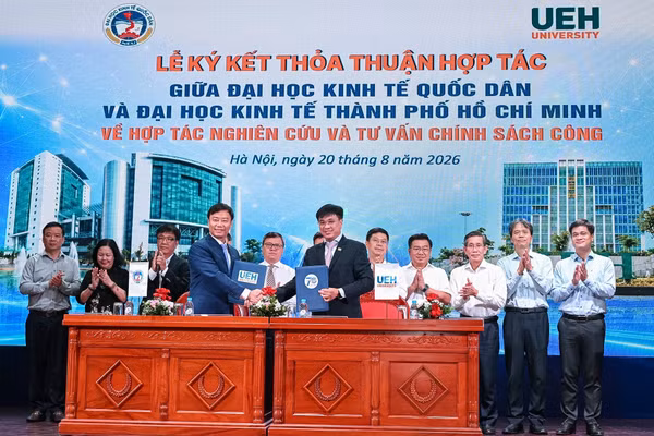 Hợp tác giữa NEU và UEH hướng tới kết nối nguồn lực, chuyên gia và dữ liệu nghiên cứu chính sách.