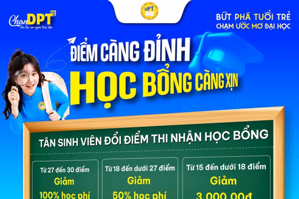 Từ 15 điểm thí sinh có thể xét học bổng tại Trường Đại học Phan Thiết.