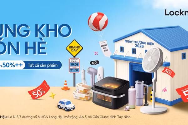 Gần 50.000 sản phẩm giảm giá sâu tại LocknLock Brand Day Long Hậu.