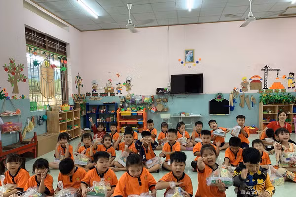 Học sinh Trường Mầm non Diên Đồng (Diên Khánh, Khánh Hoà).
